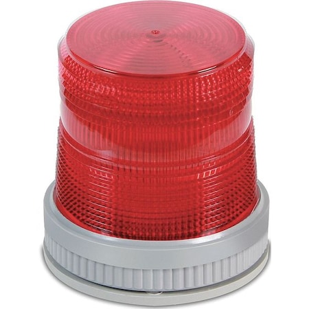 Warning Light, Red, LED, 24V DC, 65 FPM, 3 3/4 in Dia., Surface MPN:105XBRMR24D