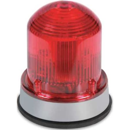 Warning Light, Red, 9W Halogen, 24V DC, 65 FPM, 3 1/4 in Dia. MPN:125HALFR24D