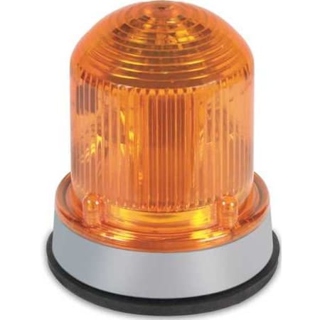 Warning Light, Amber, LED, 24V DC, 65 FPM, 3 1/4 in Dia. MPN:125LEDFA24D