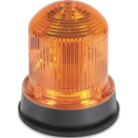 Warning Light, Amber, LED, 120V AC, 65 FPM, 3 1/4 in Dia. MPN:125XBRMA120AB