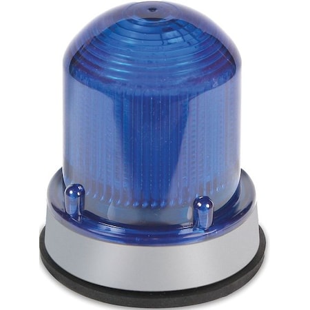 Warning Light, Blue, LED, 120V AC, 65 FPM, 3 1/4 in Dia. MPN:125XBRMB120A