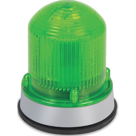 Warning Light, Green, LED, 24V DC, 65 FPM, 3 1/4 in Dia. MPN:125XBRMG24D