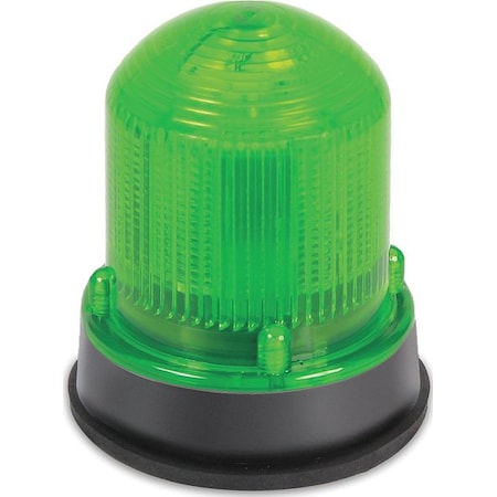 Warning Light, Green, LED, 24V DC, 65 FPM, 3 1/4 in Dia. MPN:125XBRMG24DB