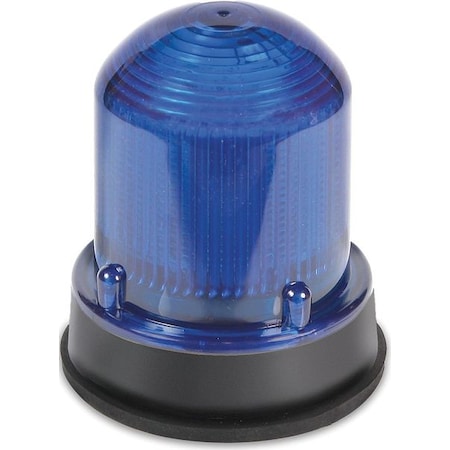 Warning Light, Blue, LED, 120V AC, 420 FPM, 3 1/4 in Dia. MPN:125XBRZB120AB