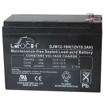 Fire Alarm Battery, 10 Amps MPN:12V10A