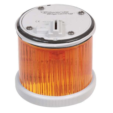 Stacklight Warning Light, 24V AC, 24V DC, Amber, 70 mm Dia., 3 1/8 in Height, LED MPN:270CLEDMA24AD