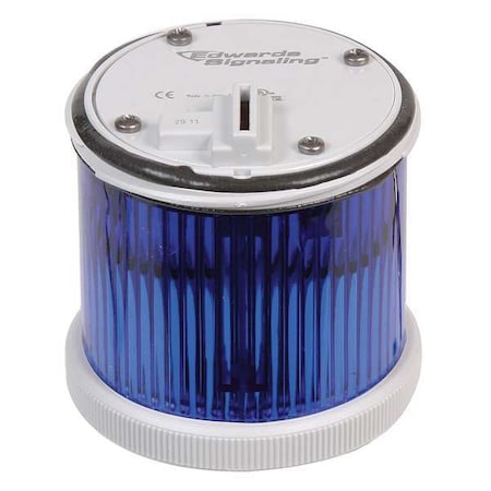Stacklight Warning Light, 24V AC, 24V DC, Blue, 70 mm Dia., 3 1/8 in Height, LED MPN:270CLEDMB24AD