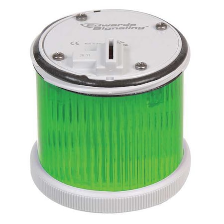 Stacklight Warning Light, 24V AC, 24V DC, Green, 70 mm Dia., 3 1/8 in Height, LED MPN:270CLEDMG24AD
