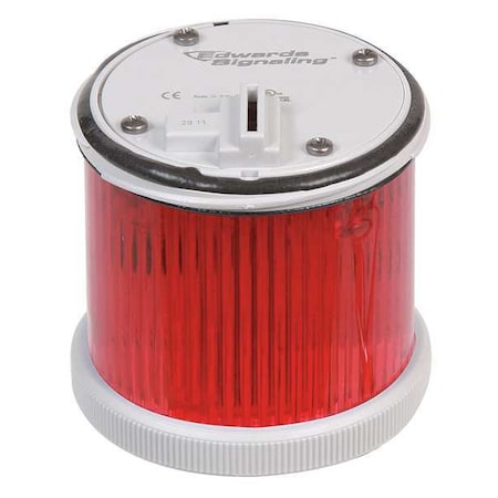 Stacklight Warning Light, 24V AC, 24V DC, Red, 70 mm Dia., 3 1/8 in Height, LED MPN:270CLEDMR24AD