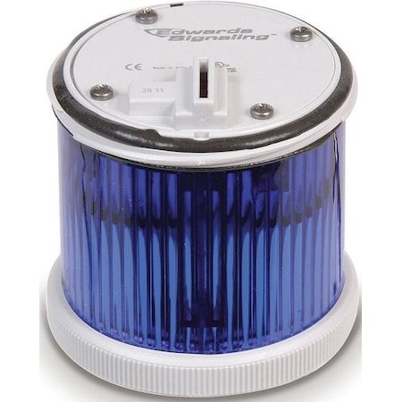 Tower Light Module, 24V AC, 24V DC, Blue, 70 mm Dia., 3 1/8 in Height, LED, 270BC Series MPN:270LEDMB24AD