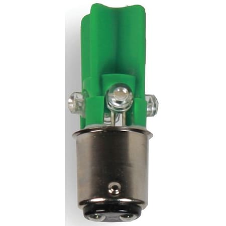 Compact LED Bulb, 12 to 240V AC/DC, Green, LED MPN:270SG12240AD