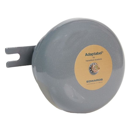 Bell, Bell, Continuous, 24V AC, 84 dB, Steel, Gray, Wall Mount MPN:340EX-6G5