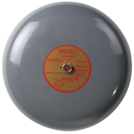 Fire Bell, Gray, 8 In. MPN:438D-8N5