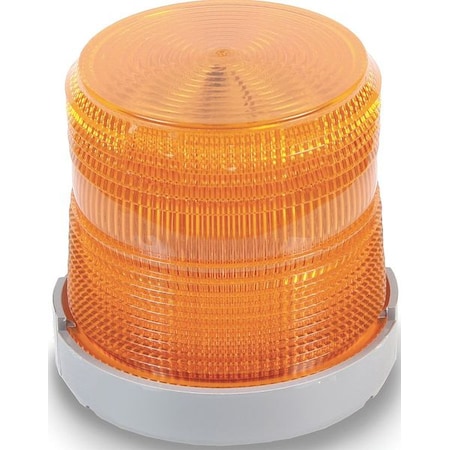 Warning Light, Amber, (6) LED, 120V AC, 65 FPM, 4 9/32 in Dia., Panel/Conduit MPN:48XBRMA120A
