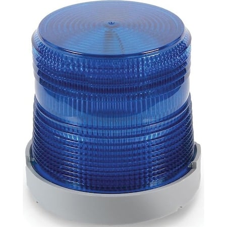 Warning Light, Blue, (6) LED, 24V DC, 65 FPM, 4 9/32 in Dia., Panel/Conduit MPN:48XBRMB24D