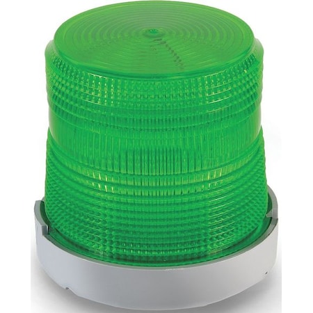 Warning Light, Green, (6) LED, 120V AC, 65 FPM, 4 9/32 in Dia., Panel/Conduit MPN:48XBRMG120A