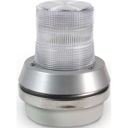 Horn Strobe, Horn, Pulse, 24V DC, 85 dB, Cast Aluminum, Clear Lens, Gray Housing, Surface Mount MPN:51XBRFW24D