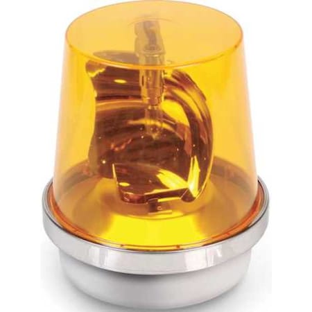 Warning Light, Amber, 40W Halogen, 120V AC, 75 FPM, 6 in Dia., 1/2 in NPT Pipe MPN:52A-N5-40WH