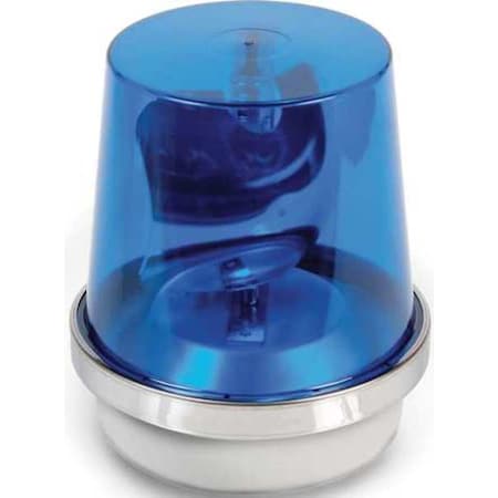 Warning Light, Blue, 40W Halogen, 120V AC, 75 FPM, 6 in Dia., 1/2 in NPT Pipe MPN:52B-N5-40WH