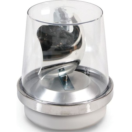 Warning Light, Clear, 40W Halogen, 120V AC, 75 FPM, 6 in Dia., 1/2 in NPT Pipe MPN:52C-N5-40WH