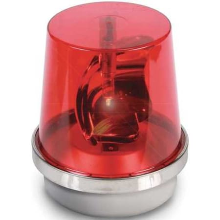 Warning Light, Red, 40W Halogen, 120V AC, 75 FPM, 6 in Dia., 1/2 in NPT Pipe MPN:52R-N5-40WH