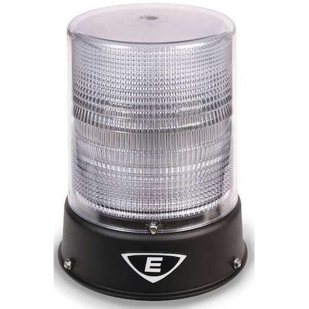 Warning Light, White, LED, 120V AC, 65, 85, 120, 460, 480, 750, 1, 000 FPM, 6 1/2 in Dia. MPN:57PLEDMW120AB