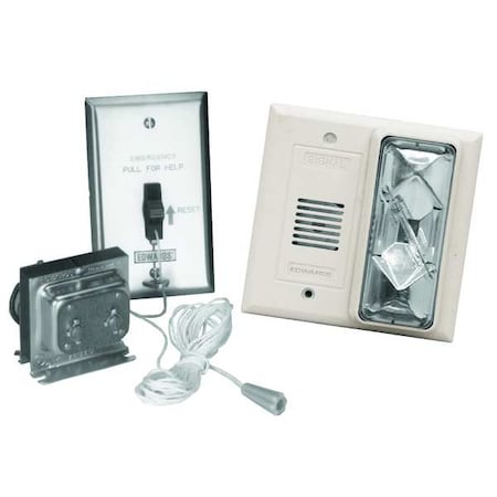 Horn and Strobe Kit, 24V AC, 82 dBA at 10 ft, Clear MPN:6538-G5