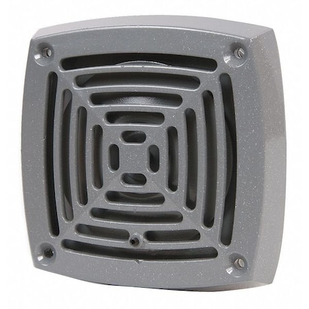 Vibrating Horn, Horn, Continuous, 24V AC, 103 dB, Heavy Duty Die Cast, Gray, Surface Mount MPN:870P-G5