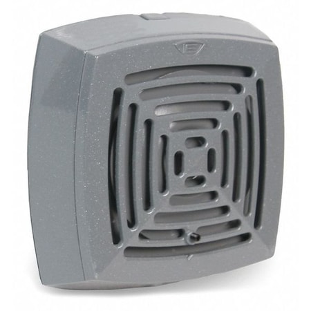 Vibrating Horn, Horn, Continuous, 24V DC, 101 dB, Heavy Duty Die Cast, Gray, Surface Mount MPN:875-G1