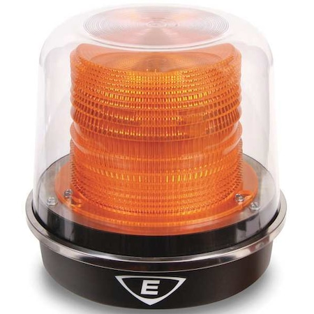 Warning Light, Amber, LED, 120V AC, 65, 85, 120, 460, 480, 750, 1, 000 FPM, 8 1/4 in Dia., Conduit MPN:94PLEDMA120AB