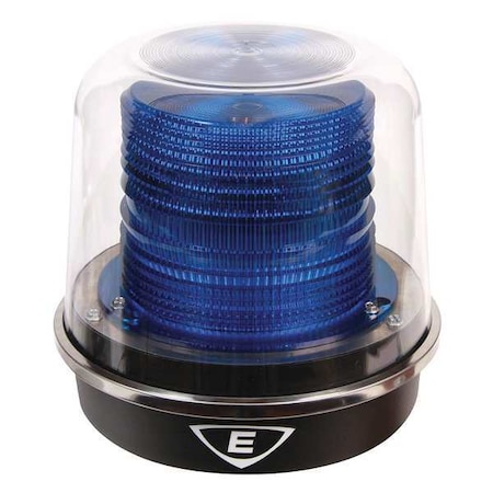 Warning Light, Blue, LED, 120V AC, 65, 85, 120, 460, 480, 750, 1, 000 FPM, 8 1/4 in Dia., Conduit MPN:94PLEDMB120AB