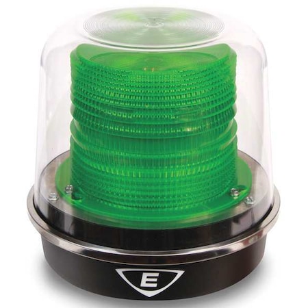Warning Light, Green, LED, 120V AC, 65, 85, 120, 460, 480, 750, 1, 000 FPM, 8 1/4 in Dia., Conduit MPN:94PLEDMG120AB