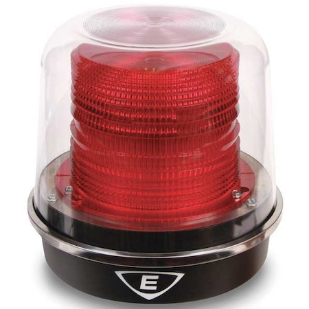Warning Light, Red, LED, 12V DC, 24V AC/DC, 65, 85, 120, 460, 480, 750, 1, 000 FPM, 8 1/4 in Dia. MPN:94PLEDMR24ADB
