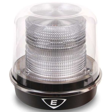 Warning Light, White, LED, 120V AC, 65, 85, 120, 460, 480, 750, 1, 000 FPM, 8 1/4 in Dia., Conduit MPN:94PLEDMW120AB
