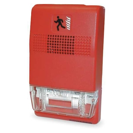 Chime Strobe, Red, H 27/32 x L 4 1/2 In MPN:EG1R-CVM