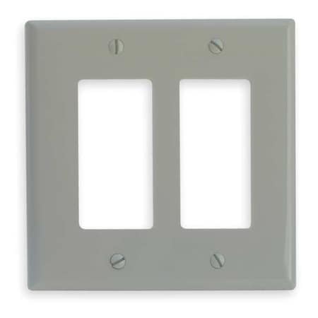 Double Gang Faceplate, H 5 x W 5 In MPN:FSAT2
