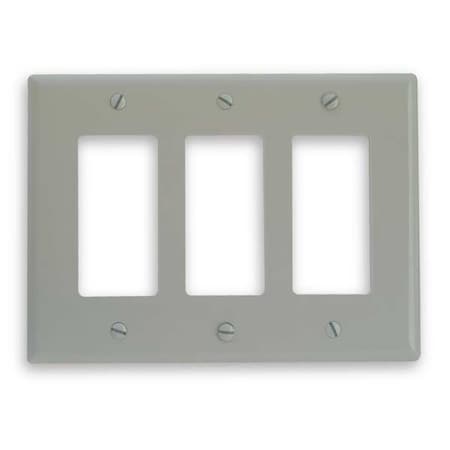 Triple Gang Faceplate, H 5 x W 6 3/4 In MPN:FSAT3