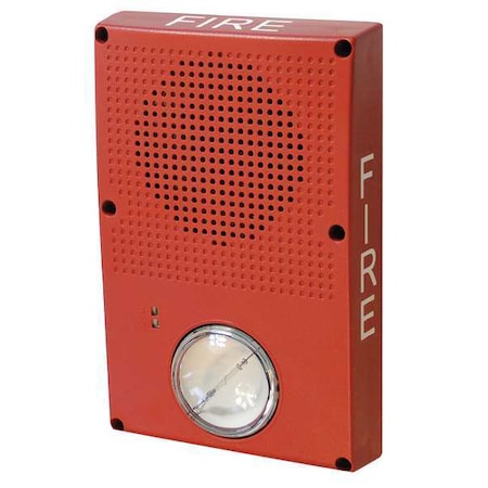 Outdoor Speaker Strobe, Marked Fire, Red MPN:WG4RF-SVMHC