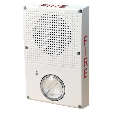 Outdoor Speaker Strobe, Marked Fire, White MPN:WG4WF-SVMC