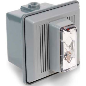 Edwards Signaling 868STRC-N5 Surface Mount Horn Strobe For Outdoor Use 120V AC Clear 868STRC-N5