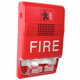Edwards Signaling EG1RF-CVM Genesis Chime/Strobe Wall Mt. 15-95 CD Marked Fire 24VDC Red EG1RF-CVM