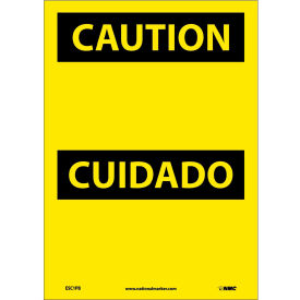 Bilingual Vinyl Sign - Caution Blank ESC1PB