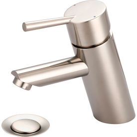 Olympia i2 L-6055-BN Single Lever Bathroom Faucet with Push Down Drain PVD Brushed Nickel L-6055-BN
