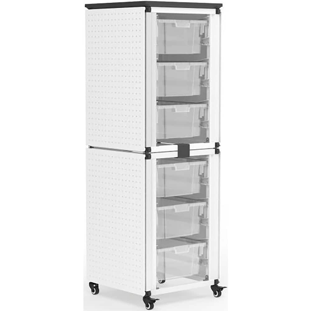 Carts, Cart Type: Modular Classroom Storage Cabinet Cart , Assembly: Assembly Required , Load Capacity (Lb. - 3 Decimals): 220.000 , Color: Black  MPN:MBS-STR-12-6L