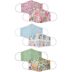 Reusable Cloth Face Mask Washable 3-Layer Contour Reversible Floral Small 3/Pack 1C38204