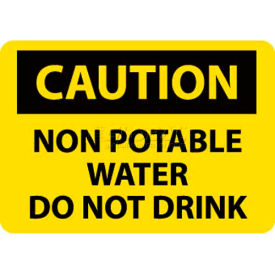 NMC C361PB OSHA Sign Caution Non-Potable Water Do Not Drink 10