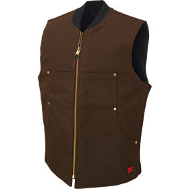 Tough Duck Moto Vest 4 Pockets Cotton/Polyester 3XL Dark Brown WV042-DKBR-3XL