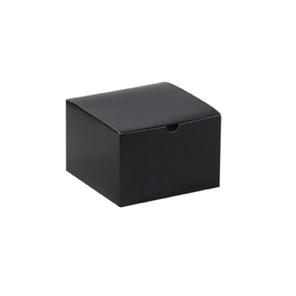 Partners Brand Black Gloss Gift Boxes 6in x 6in x 4in, Case of 100 MPN:GB664BK