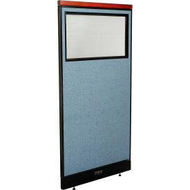Interion® Deluxe Electric Office Partition Panel with Partial Window 36-1/4