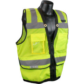 Radians® Type R Class 2 Heavy Duty Surveyor Safety Vest Zipper 4XL Green SV59Z-2ZGD-4X SV59Z-2ZGD-4X